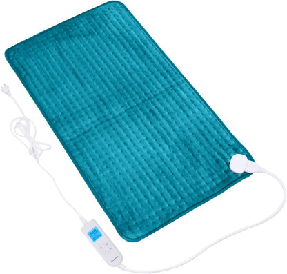 Ruqiji 19" x 24" Weighted Neck&Shoulder Heating Pad, 2.5lbs with 12 Temperature Settings&Countdown Timer,Pain Relief for Neck/Shoulders/Menstrual Pain(Dark Gray)