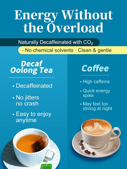 CO-OP 1950 Decaf Oolong Tea Bags, CO₂ Decaffeinated, Floral & Smooth, 20 Ct