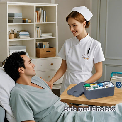 Medication Lock Box,Small Lockable Storage Box with Combination Code for Phone,Medicine Safe,Food, Home,Refrigerator,Office,Personal Items,Travel,Gift