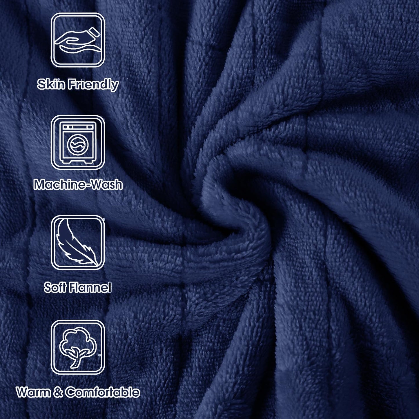 Tefici Heated Blanket Throw 50"x60", Ultra Soft 2-Layer Flannel Electric Blanket, for Home Office Sofa,3 Heat Settings, 4H Auto Off, ETL FCC Certified, Overheat Protection, Machine Washable, Camel