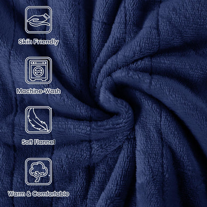 Tefici Heated Blanket Throw 50"x60", Ultra Soft 2-Layer Flannel Electric Blanket, for Home Office Sofa,3 Heat Settings, 4H Auto Off, ETL FCC Certified, Overheat Protection, Machine Washable, Camel