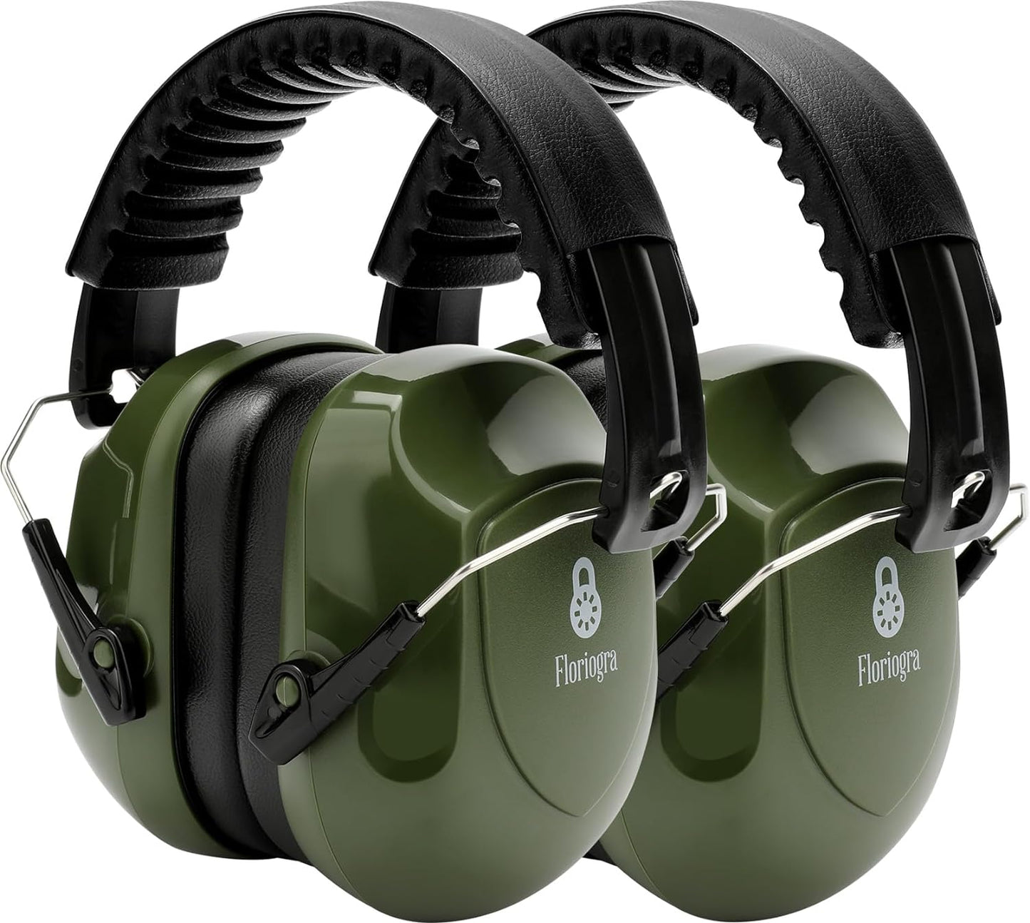 Floriogra 2 Pack 34dB Noise Canceling Headphones For Shooting, Hearing Protection Earmuffs, Ear Protection Headphones, Thickened Headband Ear Muff For Noise Reduction for Shooting, Construction,Mowing