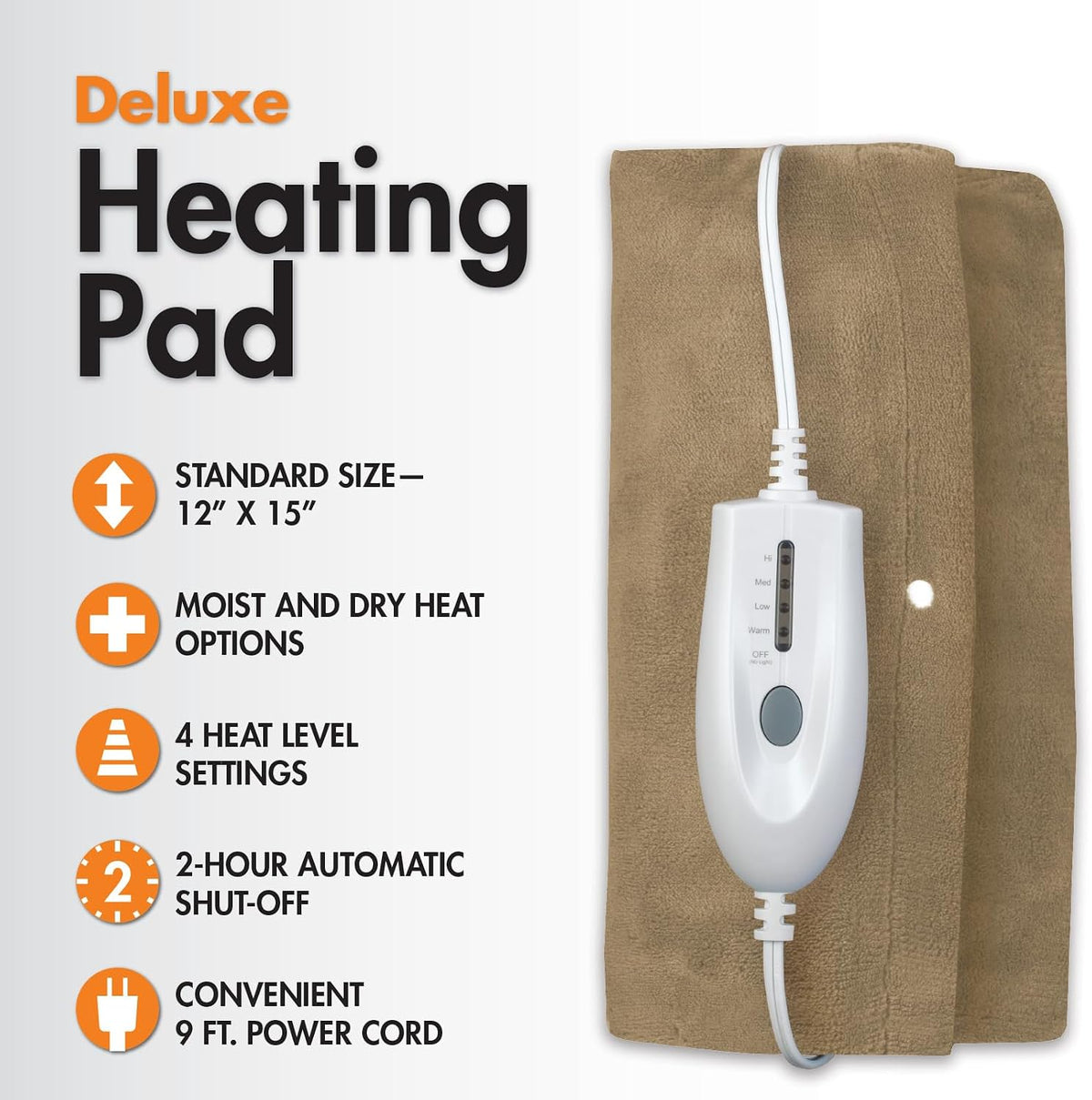 Deluxe Heating Pad Moist/Dry Heat Therapy