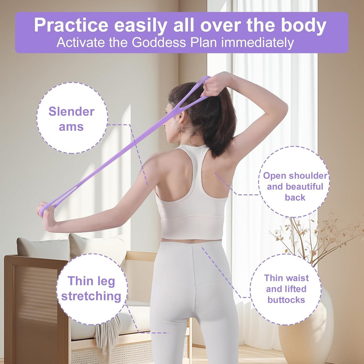 Figure 8 Fitness Resistance Bands with Handles for Working Out