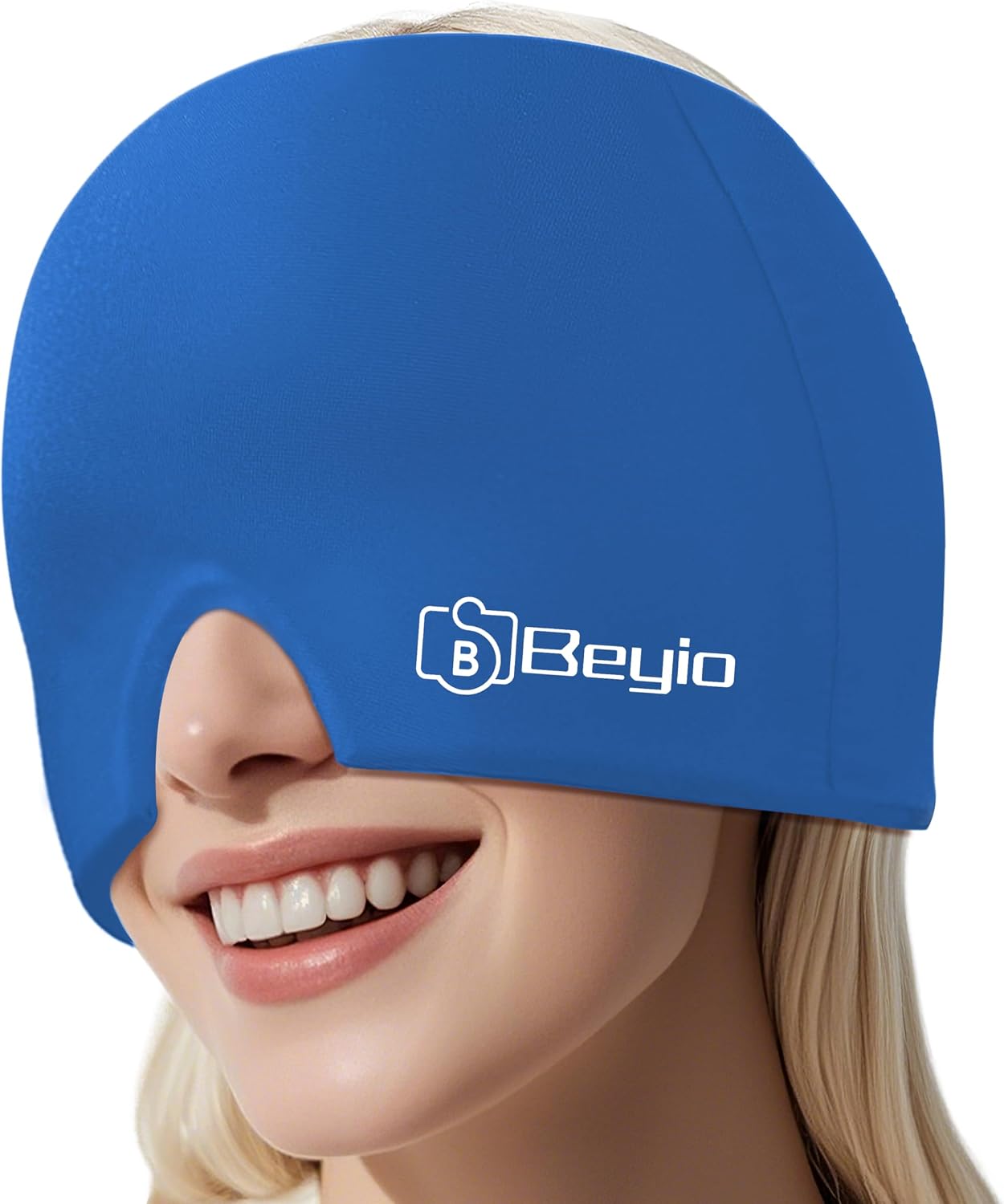 Migraine Relief Cap, All Around Gel Covered Reusable Headache Relief Cap, Black Migraine Cap for Headache Relief, Puffy Eyes