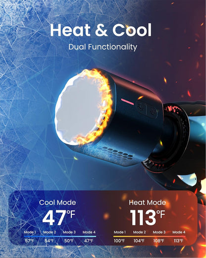 RENPHO Active Thermacool 2 Massage Gun with Heat and Cold, [2026 Upgraded] Handheld Percussion Deep Tissue Neck Back Muscle Massager, FSA Approved Gifts for Men Him Athletes Women Her HSA