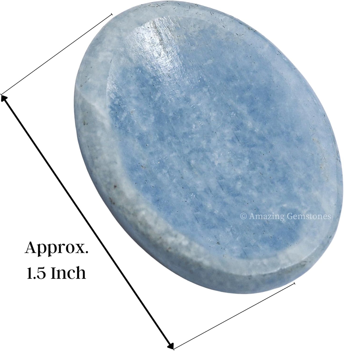 Amazing Gemstone Labradorite Thumb Worry Stone, Anxiety Stone, Healing Crystals - Piedra Crystal Fidget for Gift, Meditation, Calming, Relaxation, Stress Relief - Colors B