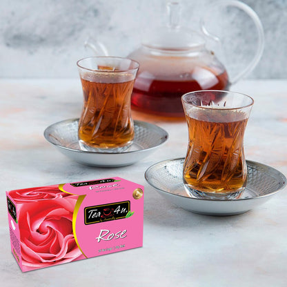 Tea4U Rose Black Ceylon Tea Bags - Finest Sri Lankan Tea - 25 Count