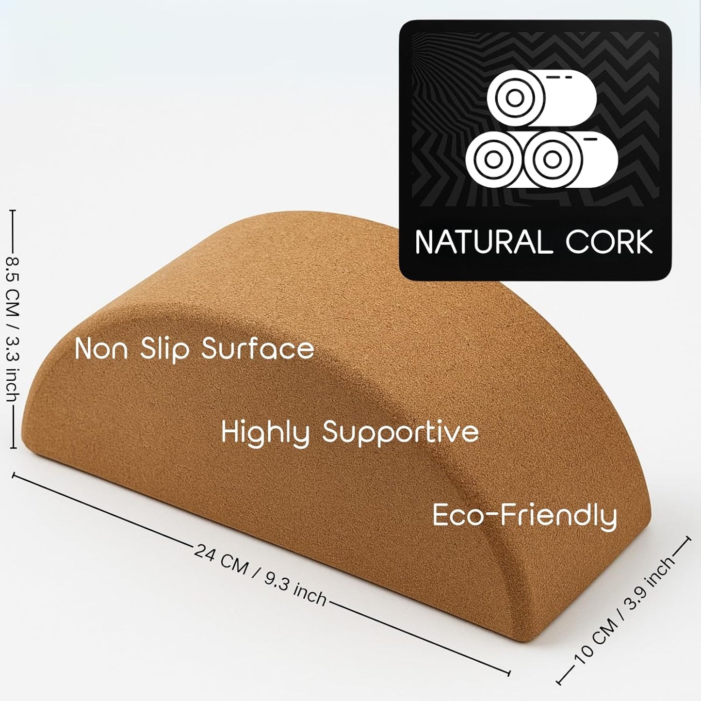 Calf Stretcher and Foot Rocker for Plantar Fasciitis | Cork Design for Muscle Stretching, Physical Therapy, Improved Flexibility