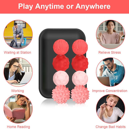 BUSOHA Silicone Magnetic Fidget Balls - 4 Pack Fidget Toys for Adult