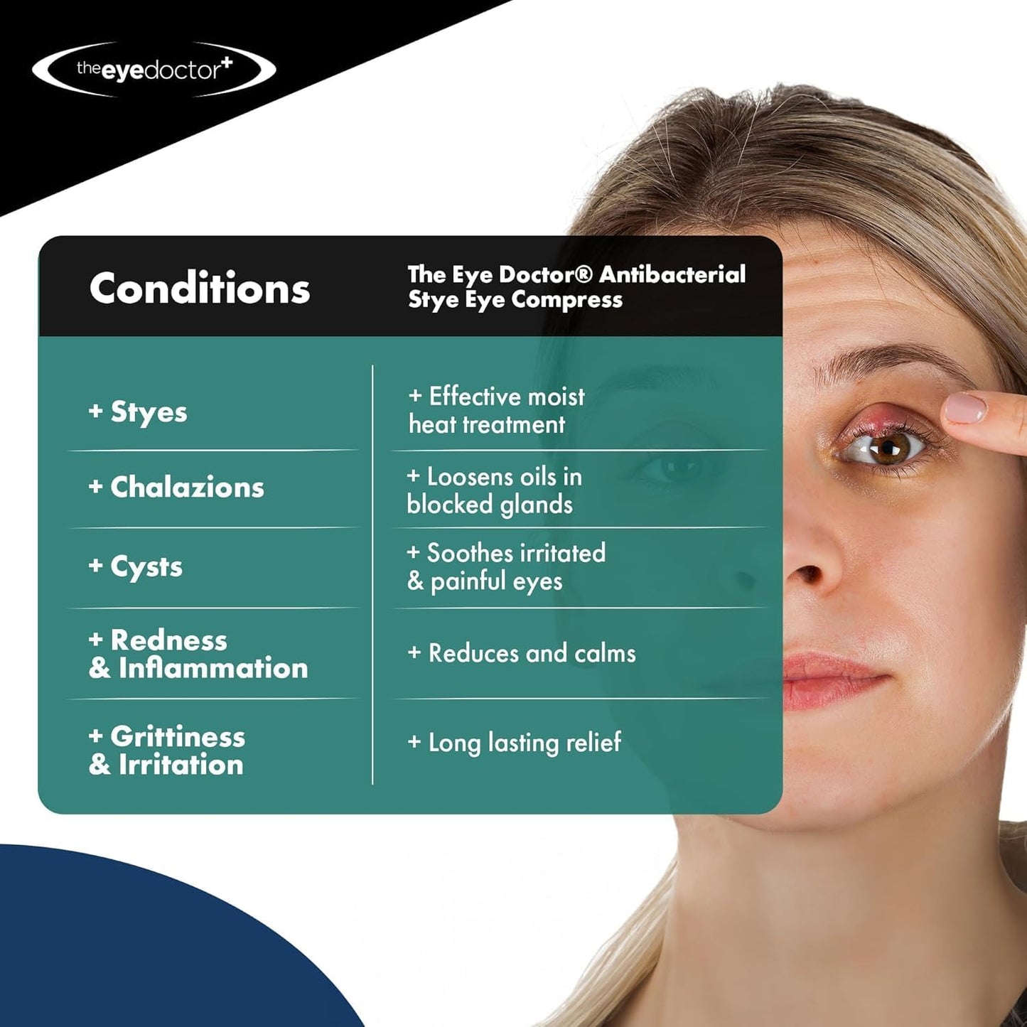 The Eye Doctor Stye Relief Compress - Reusable Microwaveable Hot Single Eye Patch Mask - Treatment of Stye, Blepharitis, Dry Eye