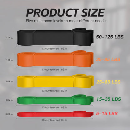 Pull Up Bands, Resistance Bands Set, Exercise Workout Bands for Men & Women, Ideal for Body Stretching, Physical Therapy and Muscle Training
