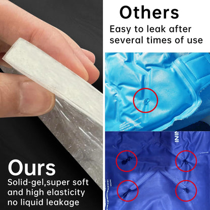 Extended Leg Knee Ice Pack Wrap for Injuries Compression, Reusable Gift Soft Gel Freeze Knees Brace for Swelling, Replacement Surgery, Cold Compress Therapy for Arthritis, Meniscus Tear and ACL