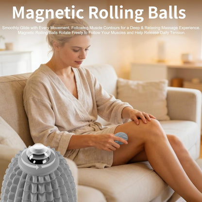 Vibrating Massage Ball for Full Body Relaxation, Silicone Trigger Point Massager Ball for Back, Neck, Foot, Muscle Recovery, Portable Rechargeable Massage Roller, 3 Vibration Modes (Black)