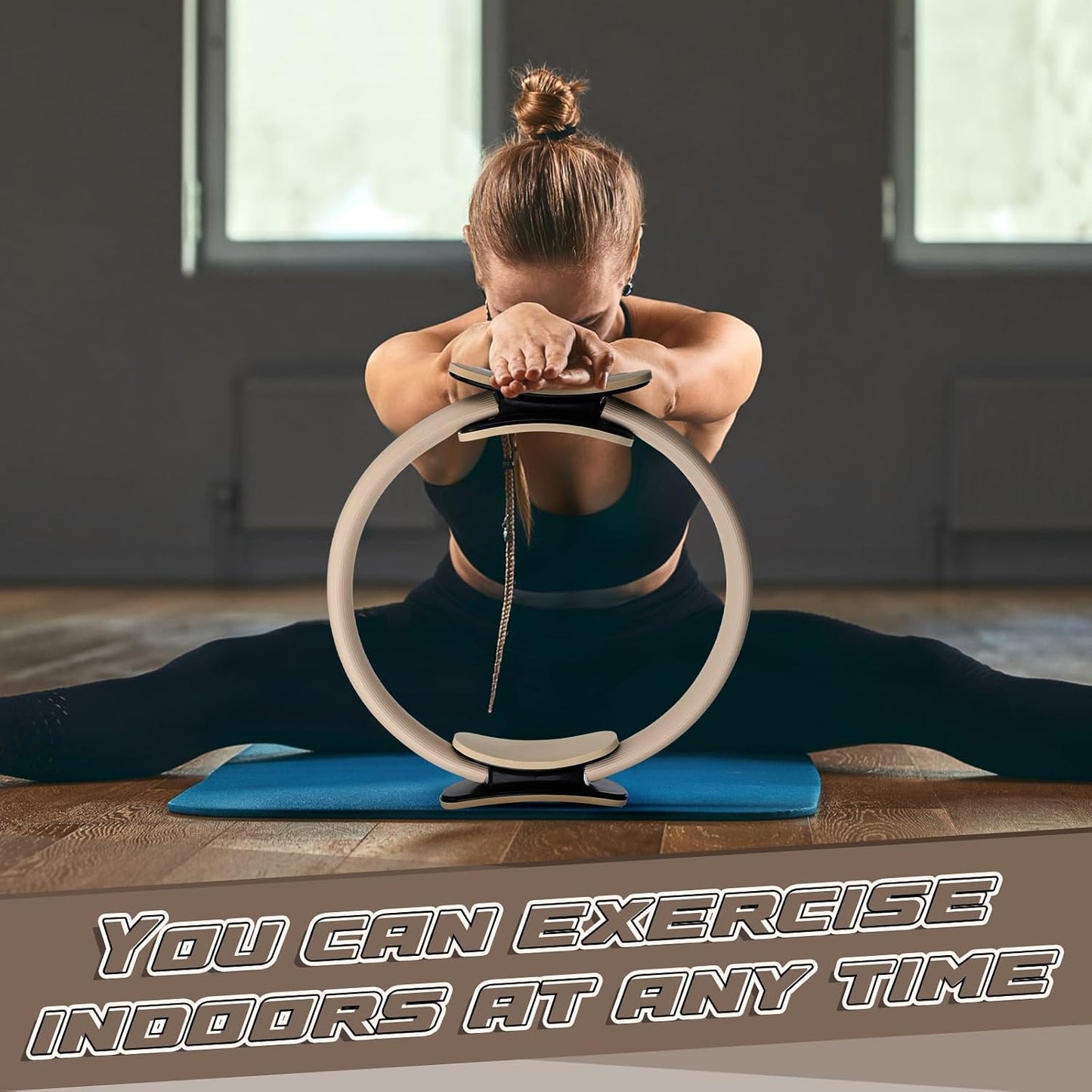Syhood Pilates Ring 11. 81 Inch Pilates Circle Yoga Ring Magic Lightweight Flexible Workout Equipment for Fitness Physical Therapy Resistance Exercise Arms Legs