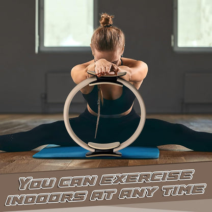 Syhood Pilates Ring 11. 81 Inch Pilates Circle Yoga Ring Magic Lightweight Flexible Workout Equipment for Fitness Physical Therapy Resistance Exercise Arms Legs