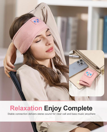 Perytong 2 Pack Sleep Headphones, Sleeping Headphones | Bluetooth Headband with Ultra-Thin HD Stereo Speaker, Wireless Headphone for Sports, Insomnia, Yoga, Air Travel, Meditation