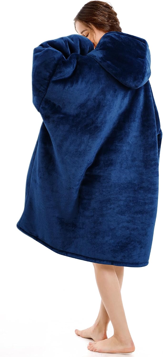 Narecte Cozy Oversized Blanket Hoodie Wearable Blanket Adults Soft Hooded Blanket Hoodie Birthday Gifts for Women Christmas - Colors A