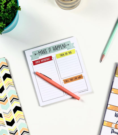 Carson Dellosa Aim High To Do List Notepad―5.75" x 6.25" Paper Stationery, Daily Checklist, Goals, Reminders, Notes, Motivational Organizer (50 sheets)