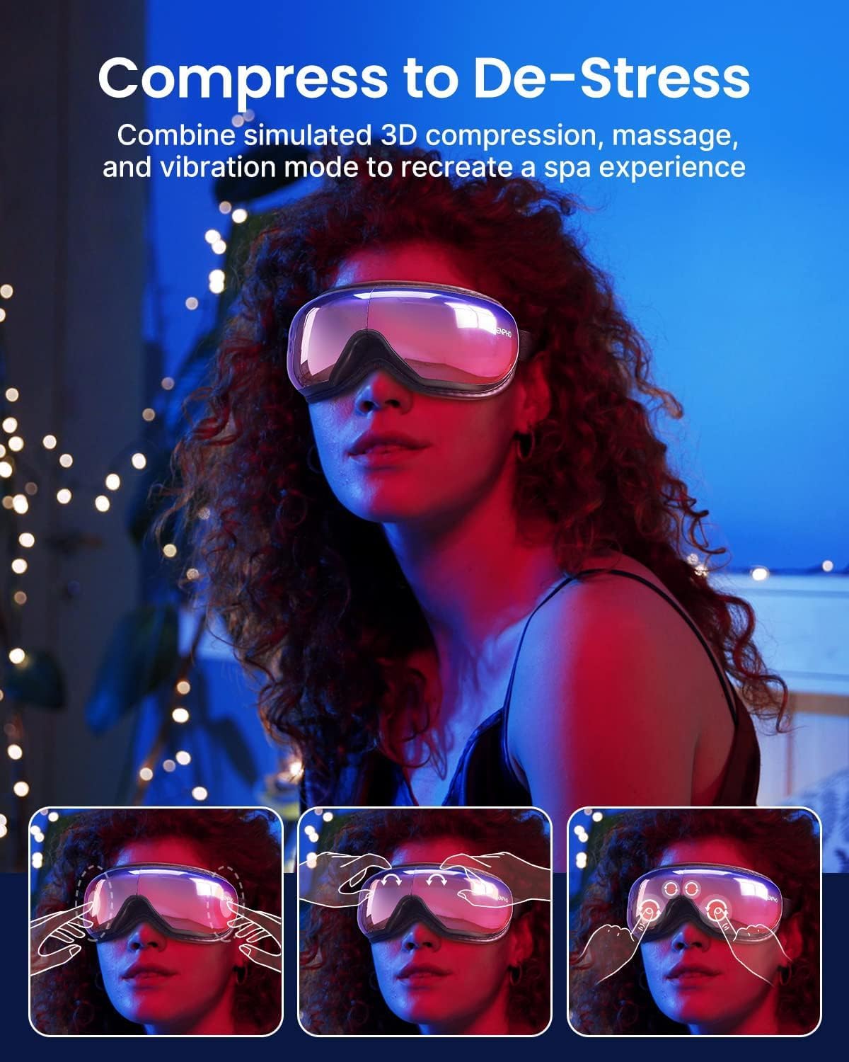 RENPHO Eyeris 1 Eye Massager with Heat, Heated Massage Eye Mask