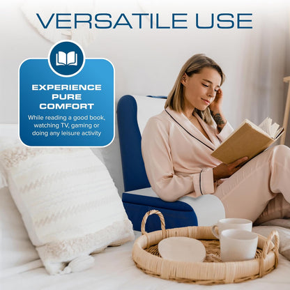 Kolbs Bed Wedge Pillow for Sleep Apnea, FSA Eligible Acid Reflux, and Back Pain Relief, with Chic Jacquard Cover - Headboard Wedges for Sleeping (5" Gentle Incline)