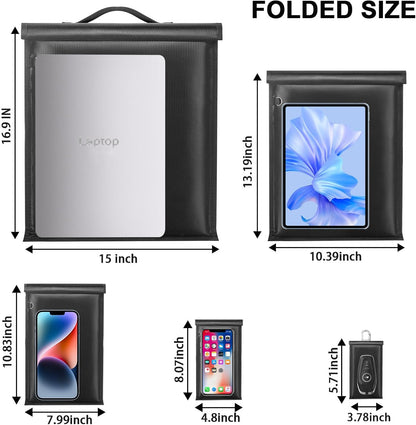 Military Grade Faraday Bags for Phones & Car Keys, Anti-Tracking Anti-Theft Signal Blocking Pouch, Faraday Key Fob Protector