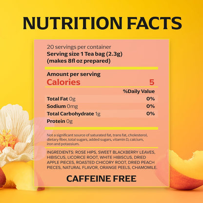 Lipton Peach Paradise Herbal Tea Bags, 80 Count (20 Count 4-Pack)