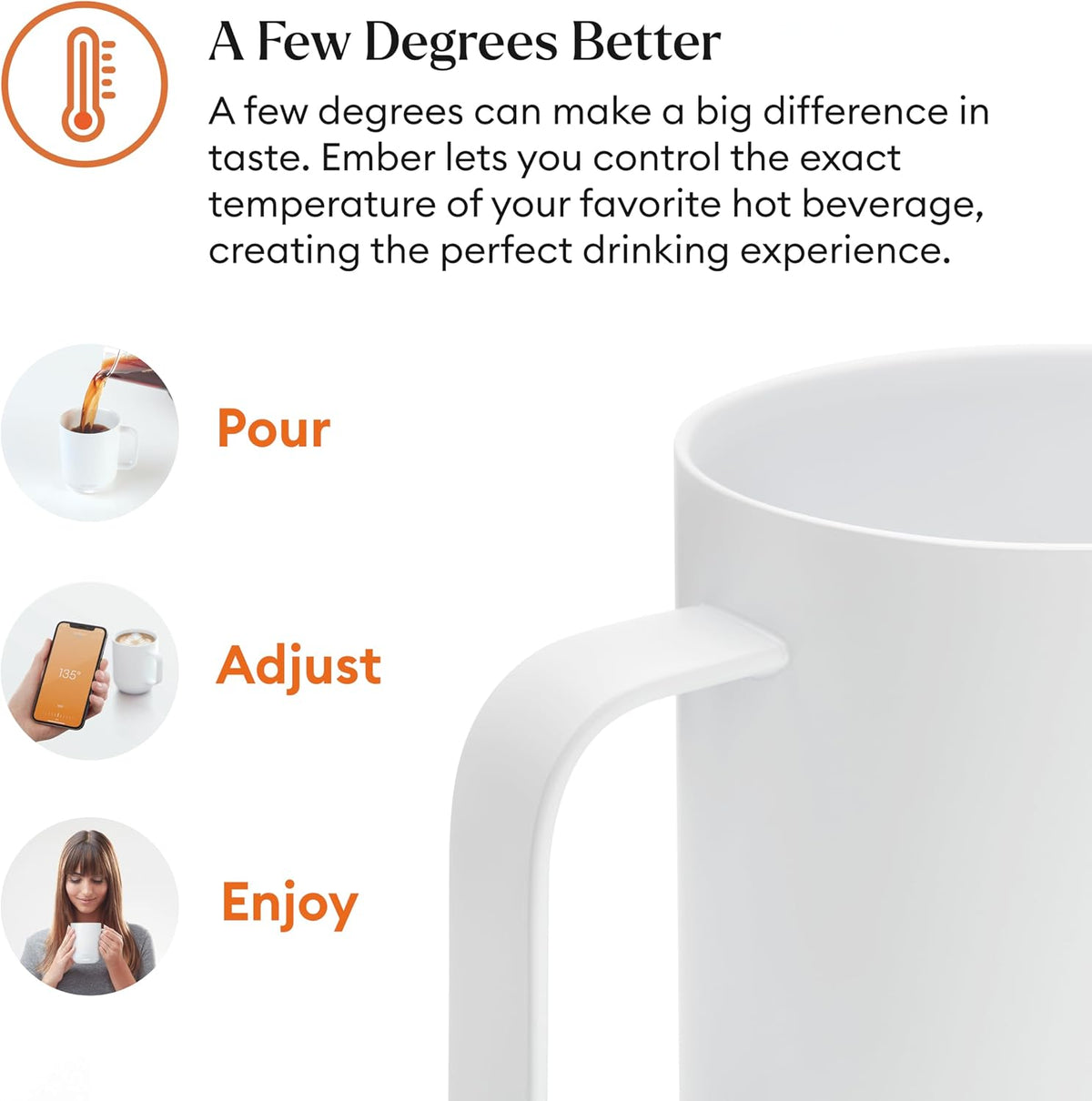 Ember Temperature Control Smart Mug 2, 14 Oz, App-Controlled Heated Coffee Mug with 80 Min Battery Life and Improved Design, Black