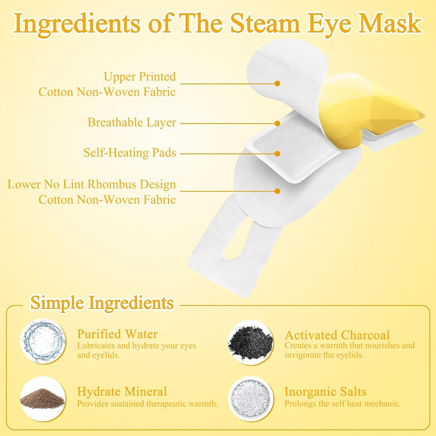 16Packs Steam Eye Mask, Heated Eye Mask for Sleeping, Warm Compress for Eyes, Self Heating Disposal Steam Mask for Home Sleep, Office, Spa, Travel Essentials Mothers Day Gifts (Unscented)