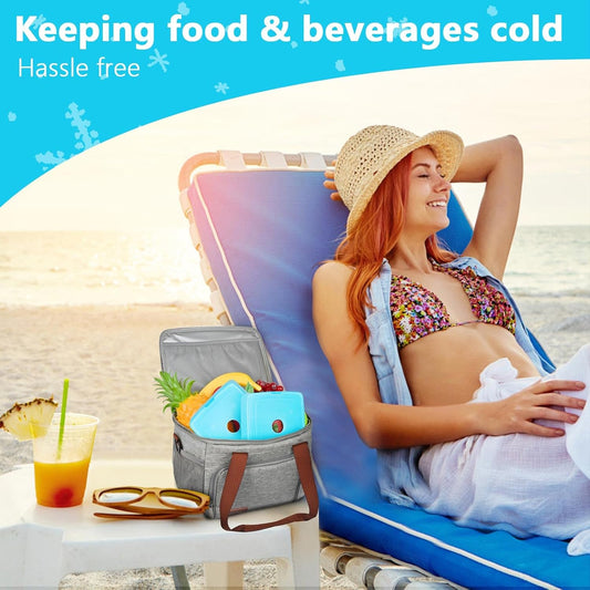 MIYCOO Ice Packs for Lunch Boxes & Coolers - Quick Freeze Ice Pack Space Saving Freezer Packs - Reusable Slim Original Cool Pack - Cooler Accessories for Beach, Camping and Fishing