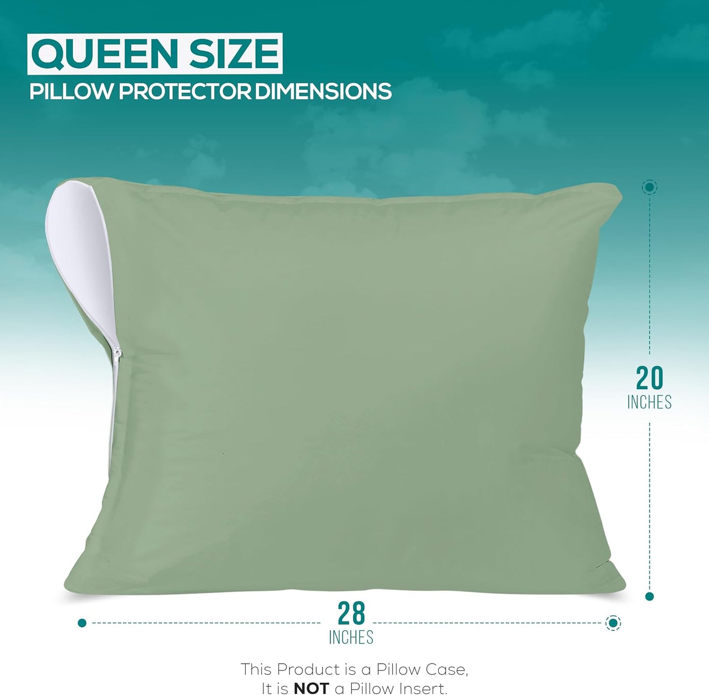 Utopia Bedding Premium 100% Waterproof Pillow Protectors with Zipper Standard Size (Set of 4), Bed Bug and Dust Mite Proof Zippered Pillow Covers, Pillow Encasement Cases, Gray