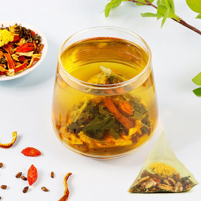 Goji Berry Chrysanthemum Tea for Liver Health, Dandelion Wolfberry Tea Bags, 8 Excellent Raw Material Formulas, Liver Cleanse & Detox Herbal Tea Bags, Vegan, Sugar-Free & Caffeine-Free (1BOX (15Bag))