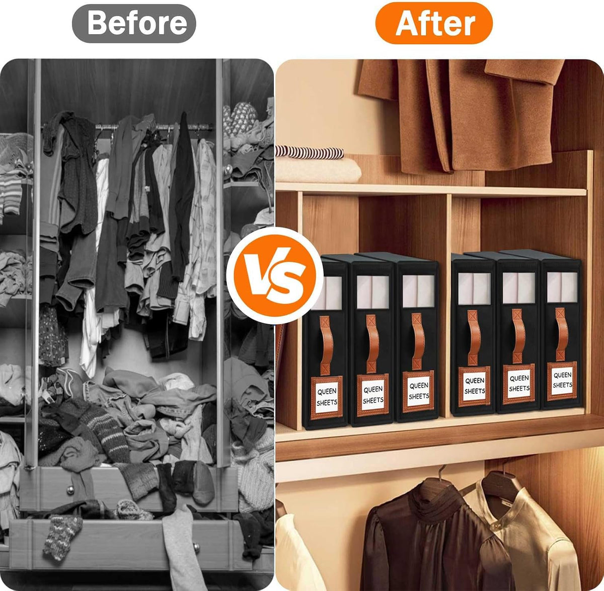 GhvyenntteS Bed Sheet Organizers and Storage, Closet Organizer