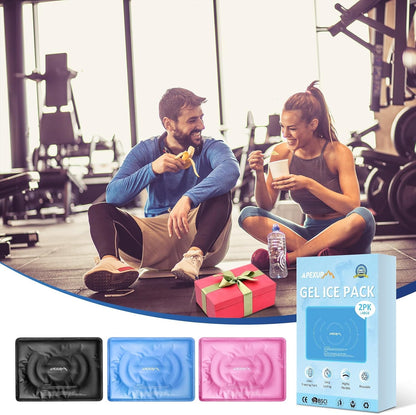 APEXUP Gel Ice Packs for Injuries Reusable, Flexible Double Sided Cold Packs for Injuries, Ice Pack for Knee, Shoulder, Back, Hip, Leg, Arm (Blue, 11.5"x7.5", 1PK)