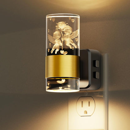 L LOHAS LED Night Light, Dimmable Night Lights Plug into Wall, Automatic Night Lights Plug in with Auto Light Sensor,Adjustable Brightness Amber LED Night Light, for Bedroom Hallway Home Decor