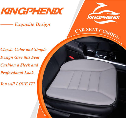 kingphenix Car Seat Cushion with 1.2inch Comfort Memory Foam, Seat Cushion for Car and Office Chair (Black)