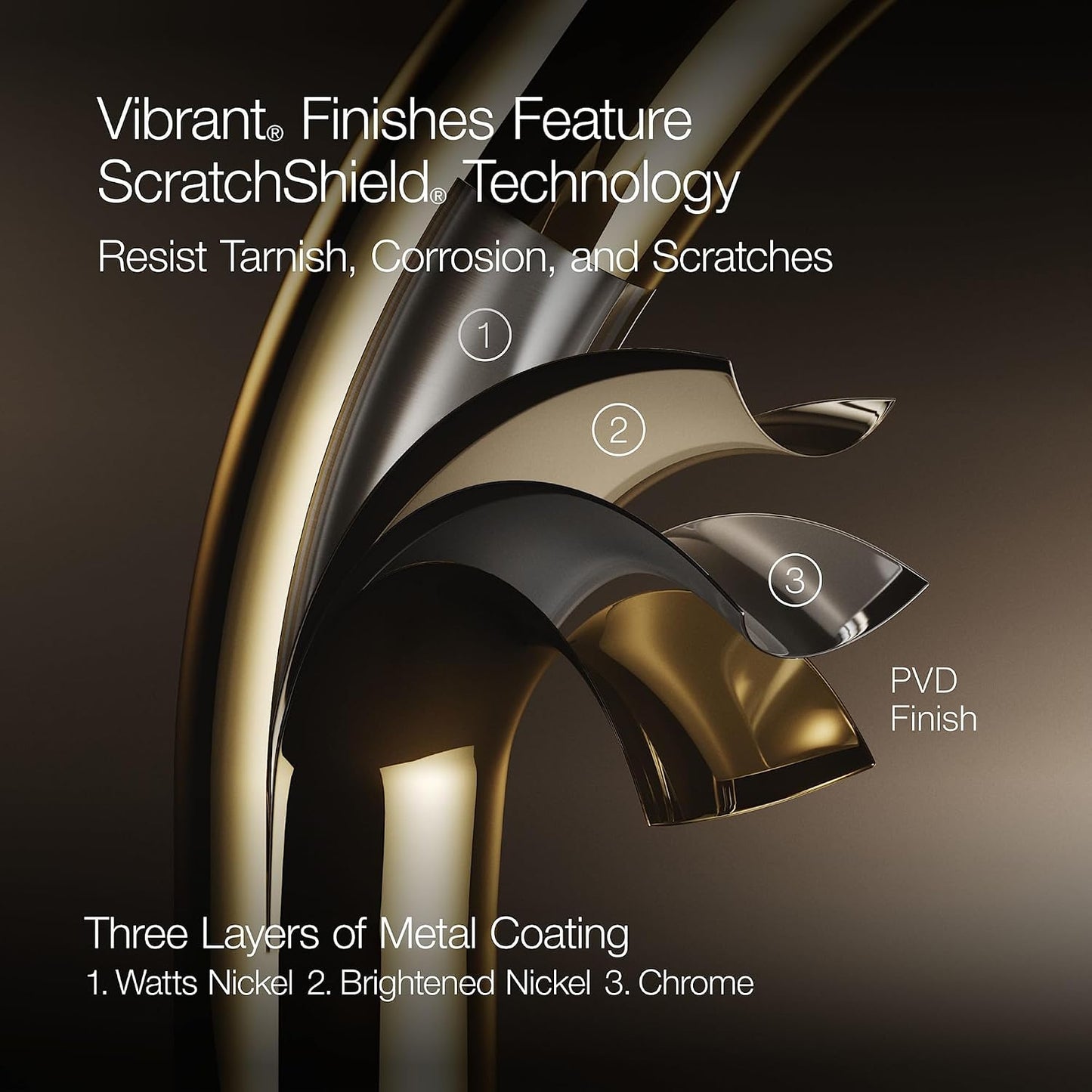 KOHLER 33631-Y-BN Cinq Round Single-Function Filtered Showerhead, Five-Layer Filtration, 2.5 GPM, Full Coverage Spray, Premium Durable Material, Vibrant Brushed Nickel