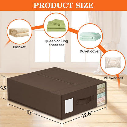 WOWBOX Bed Sheet Organizers and Storage,Closet Organizer Under Bed Storage