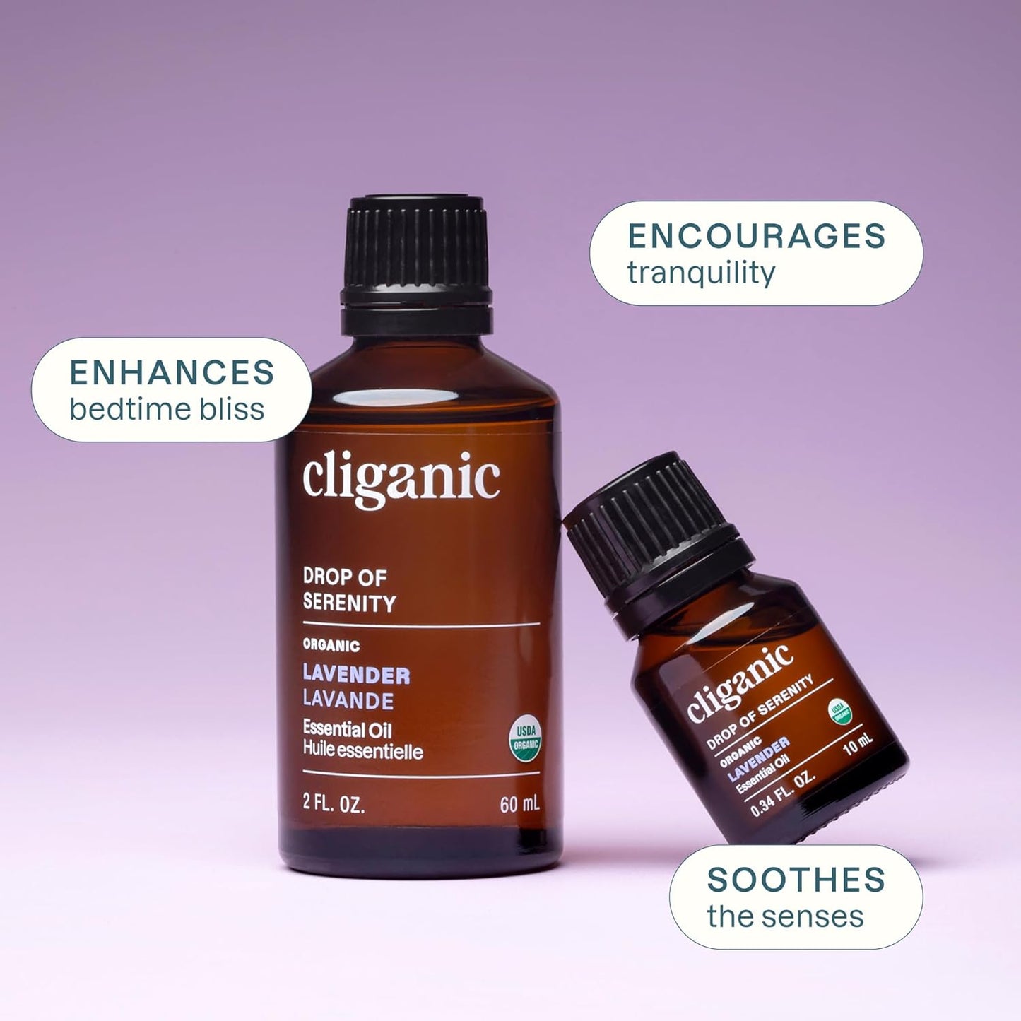 Cliganic Organic Lavender Essential Oil - 100% Pure Natural Undiluted, for Aromatherapy Diffuser | Non-GMO Verified - Colors A