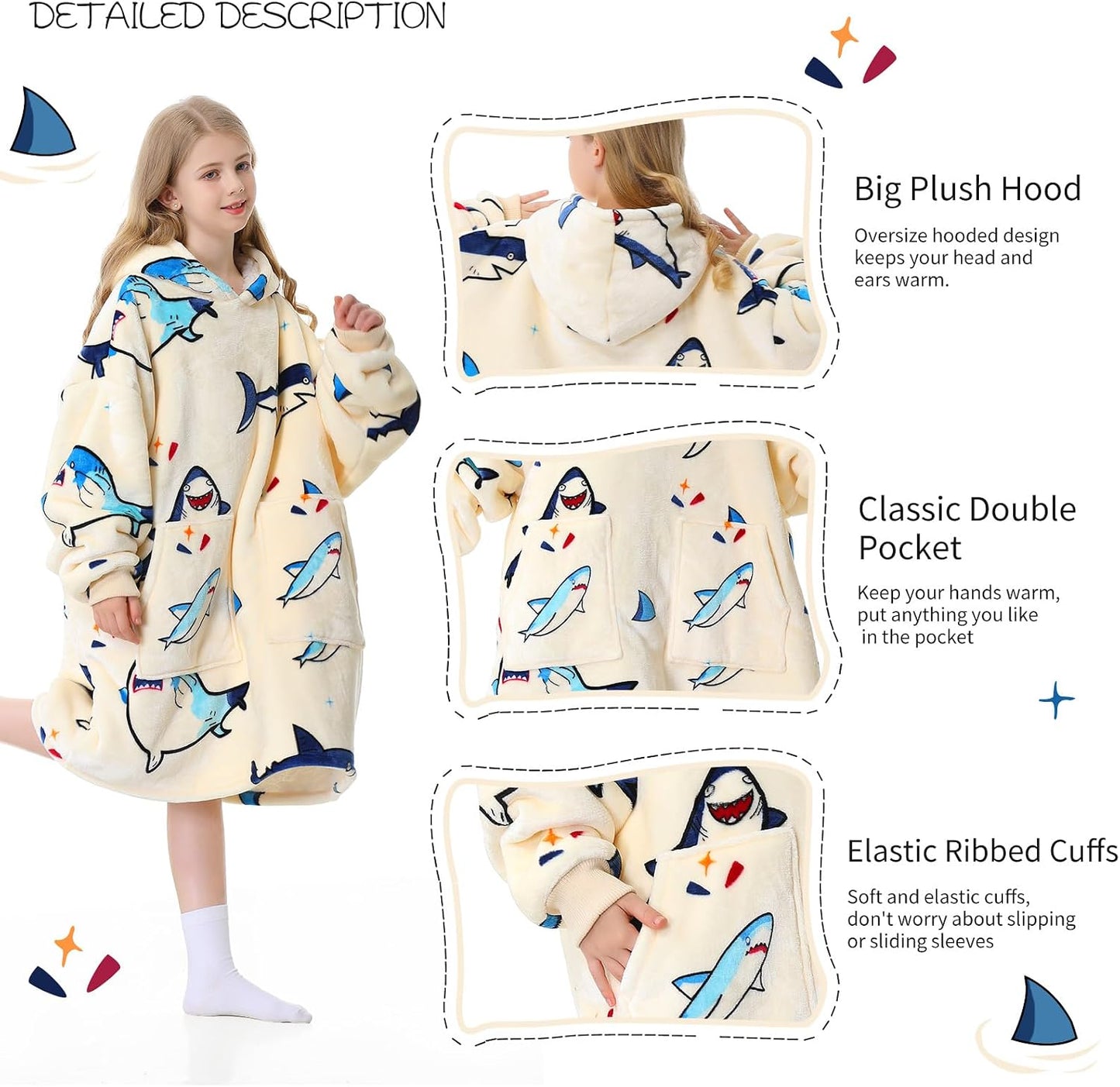 Aemicion Strawberry Blanket Hoodie,Oversized Sherpa Wearable Hooded Blanket,Warm Cozy Sweatshirt Gifts for Women Girls Adult