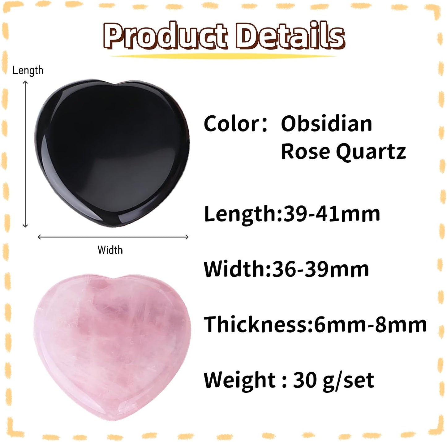 YATOJUZI Thumb Worry Stones for Anxiety Stress Relief Items Healing Crystals Natural Amethyst Rose Quartz Crystal Palm Pocket Stone Gemstones Meditation Reiki Spiritual Gifts for Women Men 2PCS