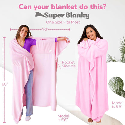 Super Blanky Wearable Blankets for Women & Men, Graduation Day Gift for Her, Cozy Gifts for Women, Wife Birthday Gifts Ideas