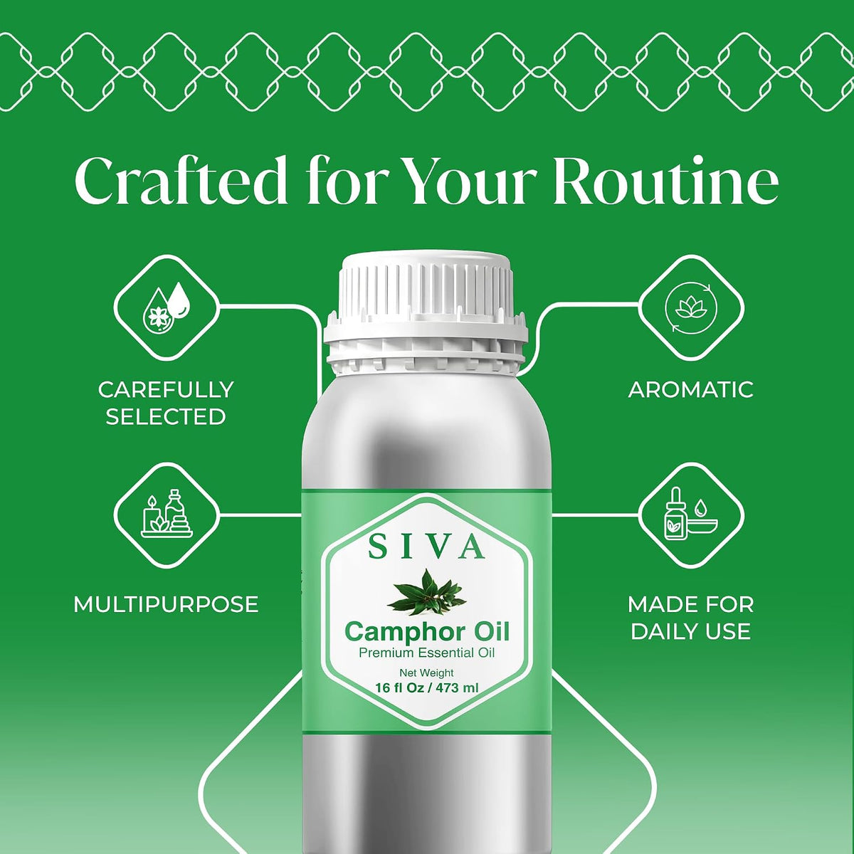 Siva Lavender Essential Oil, Huge Bottle, Large Size, 16 Fl Oz (473 ml)