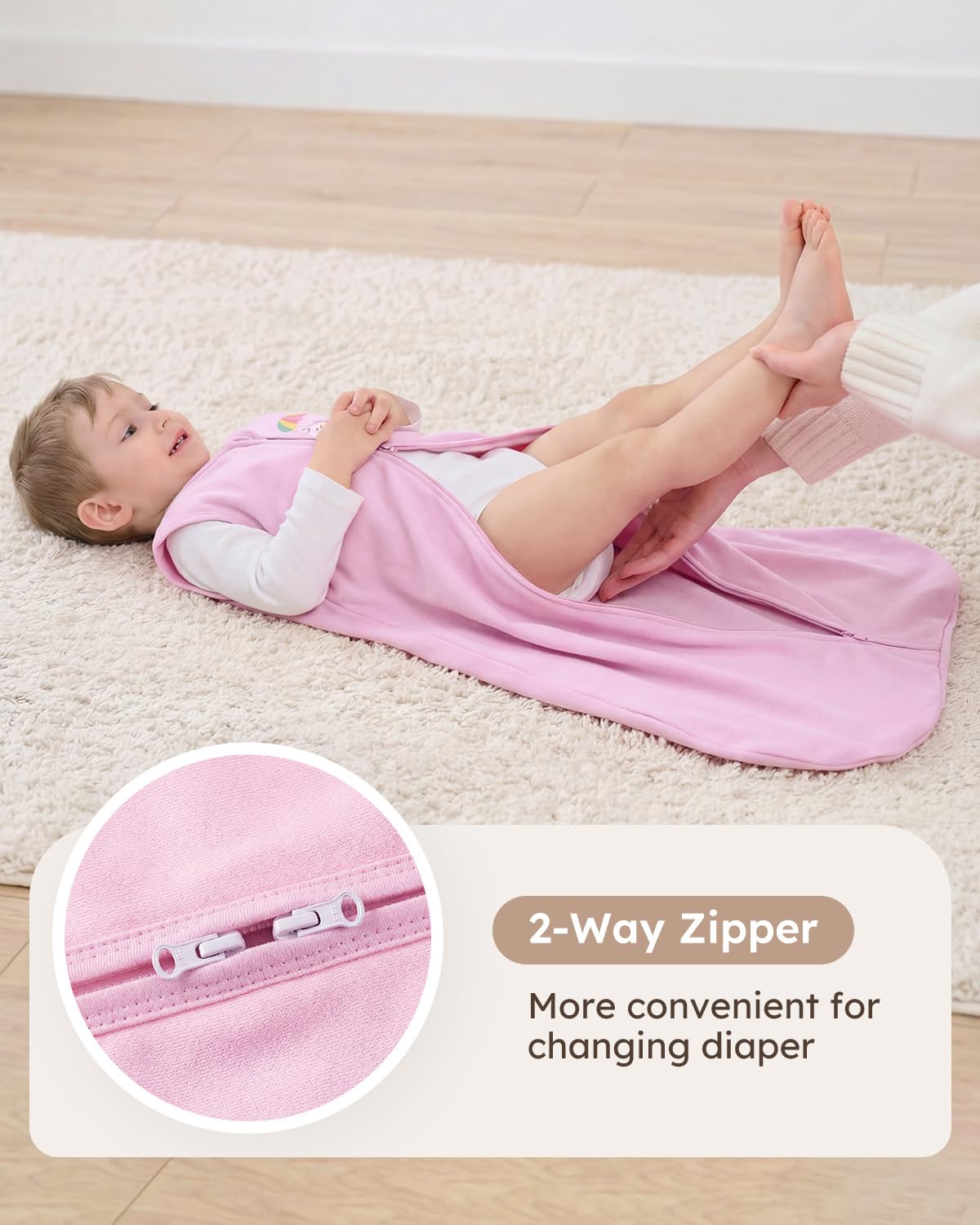 Yoofoss Baby Sleep Sack Baby Wearable Blanket 100% Cotton 2-Way Zipper Toddler Sleeping Sack