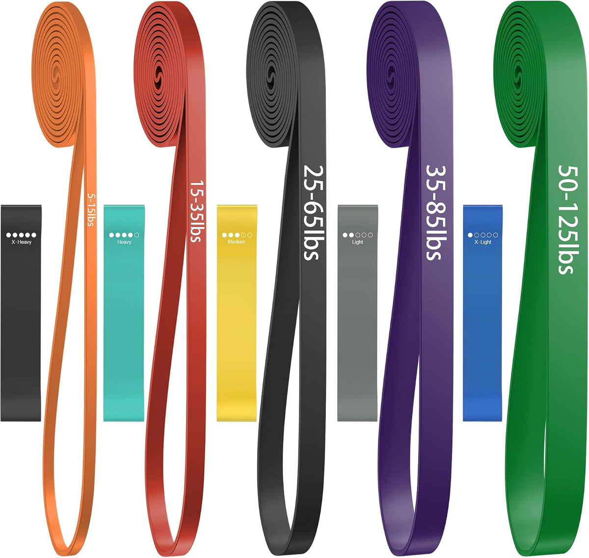 Pull Up Bands, Resistance Bands Set, Exercise Workout Bands for Men & Women, Ideal for Body Stretching, Physical Therapy and Muscle Training