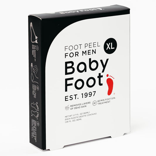 Baby Foot Peel Exfoliator for Men – Original Exfoliant Foot Peel Mask - 2.4 Fl. Oz. Mint scented - Callus and Dead Skin Remover – Dry, Rough Cracked Feet Treatment - Baby Soft Feet