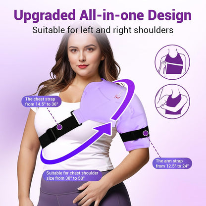 Comfytemp Shoulder Ice Pack Rotator Cuff Cold Therapy Wrap, FSA Eligible HSA, Gel Packs for Injuries Reusable Hot Cold Compress Shoulder Brace for Pain Relief, Men Women Recovery Item (Large/X-Large)