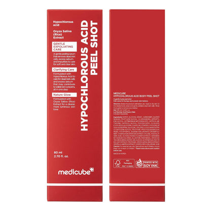 medicube Body Peel Shot with Kojic Acid and Turmeric | Gentle Body Brightening & Exfoliating Serum with BHA, LHA & PHA for Dead Skin Cells, Uneven Looking Skin & Excess Sebum | 9.46 fl.oz