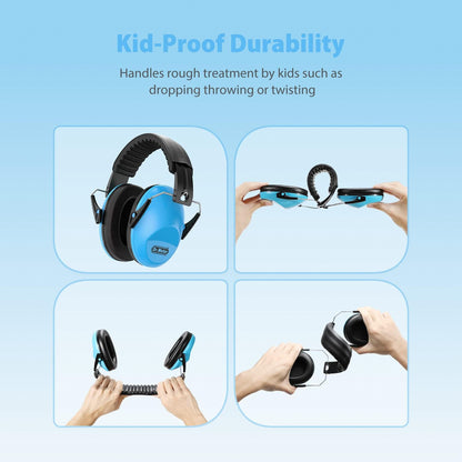 Dr.meter Ear Muffs for Noise Reduction: 27.4SNR Noise Cancelling Headphones for Kids Adults, EM100 Adjustable Hearing Protection Earmuffs for Monster Jam, Autism Sensory, Concerts, Fireworks