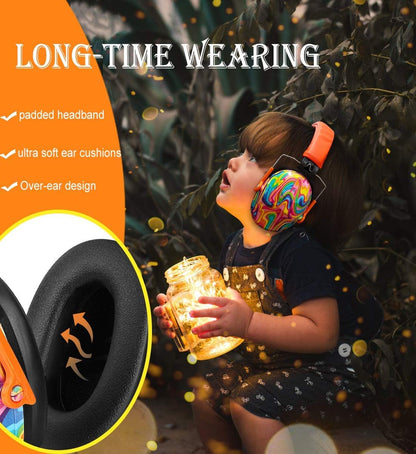 PROHEAR 032 Kids Ear Protection – Ear Muffs for Noise Reduction, 25NRR Noise Cancelling Headphones for Kids,Toddlers, Autism, Sensory Use, Hearing Protection – Orange